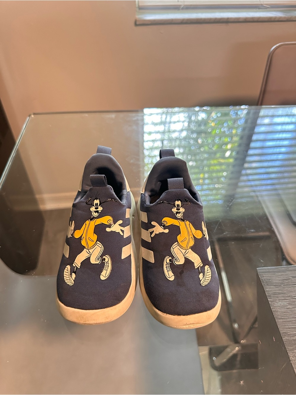 adidas Kids Navy Slip-On Sneakers with Yellow Character